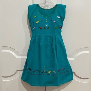 Mexican Girls Dress with Hand Embroidery.